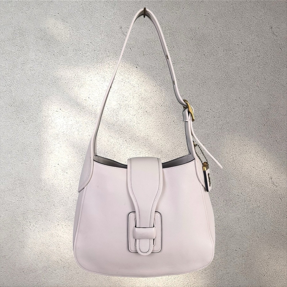 Coach Courier Hobo Bag Archive Re-edition 1941 Collection In Chalk White #88349
